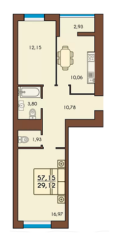 2-кімнатна 57.15 м² в ЖК Lemongrass від 15 330 грн/м², м. Ірпінь