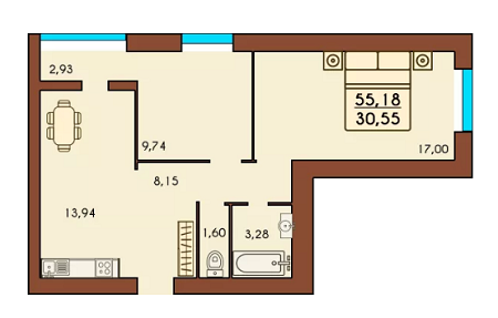 2-комнатная 59.88 м² в ЖК Lemongrass от 18 500 грн/м², г. Ирпень