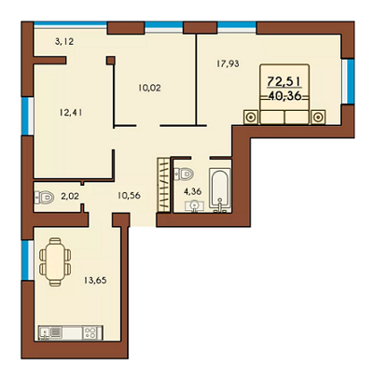 3-кімнатна 72.51 м² в ЖК Lemongrass від 12 460 грн/м², м. Ірпінь