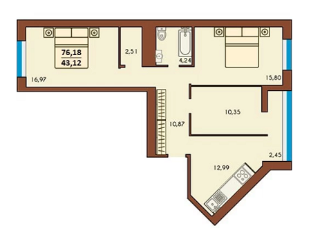 3-кімнатна 76.18 м² в ЖК Lemongrass від 18 500 грн/м², м. Ірпінь