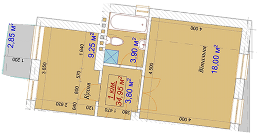 1-комнатная 34.95 м² в ЖК Варшава Хоум от застройщика, Львов