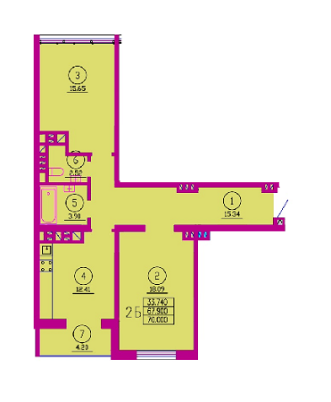 2-кімнатна 70 м² в ЖК Варшавський від 10 000 грн/м², м. Ковель