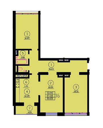 3-кімнатна 89.63 м² в ЖК Варшавський від 13 300 грн/м², м. Ковель