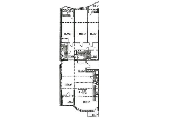 5+ комнат 174.02 м² в ЖК Воссоединения, 21В от 24 690 грн/м², Киев