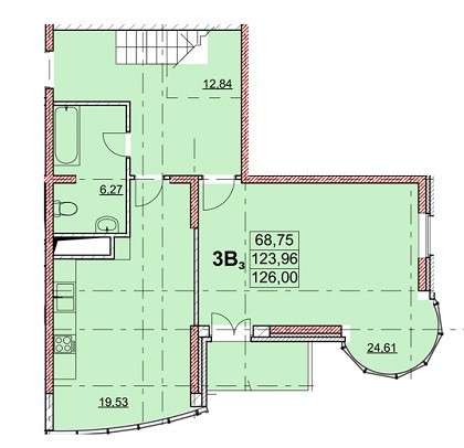 3-комнатная 126 м² в ЖК Гагаринский от 27 750 грн/м², Одесса