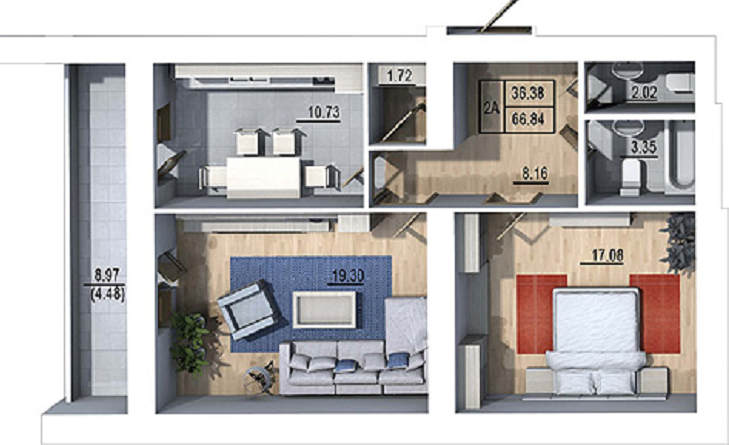 2-комнатная 66.84 м² в ЖК Гармония от 14 000 грн/м², Львов