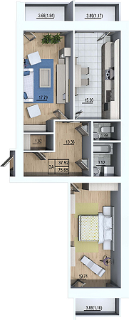 2-комнатная 75.65 м² в ЖК Гармония от 12 500 грн/м², Львов