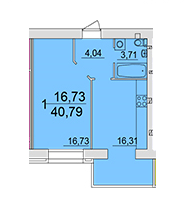 1-комнатная 40.79 м² в ЖК Европейский квартал от 9 520 грн/м², Винница