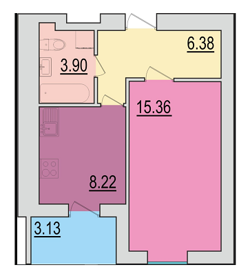 1-комнатная 37 м² в ЖК Перлина Дніпра от 13 050 грн/м², Черкассы