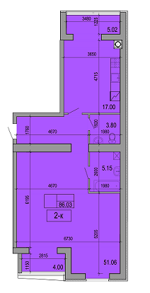 2-кімнатна 86.03 м² в ЖК Жукоffський від забудовника, Дніпро