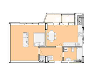 1-кімнатна 53.7 м² в ЖК Зелена околиця від 14 900 грн/м², Львів