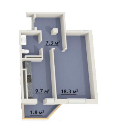 1-комнатная 37.1 м² в ЖК Зодиак от 14 530 грн/м², Одесса