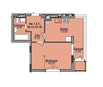 1-комнатная 41.93 м² в ЖК Карамель от 15 100 грн/м², Львов