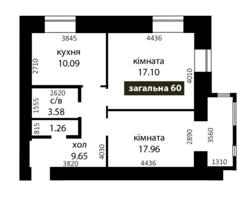 2-кімнатна 58 м² в ЖК Карат від 16 000 грн/м², м. Ірпінь