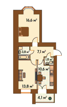 2-кімнатна 57.8 м² в ЖК Київський від 20 200 грн/м², м. Ірпінь