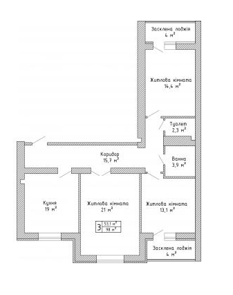 3-комнатная 98 м² в ЖК Ковельская Голландия от застройщика, г. Ковель