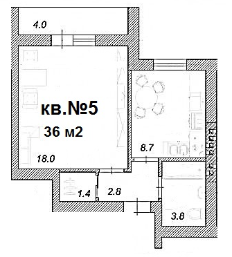 1-кімнатна 36 м² в ЖК Креатив Хаус від забудовника, м. Ірпінь