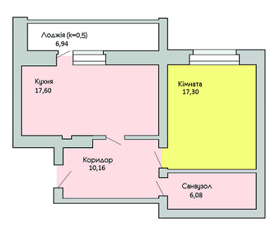 1-кімнатна 54.61 м² в ЖК Левада від 11 500 грн/м², м. Бориспіль