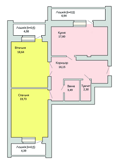 2-комнатная 85.62 м² в ЖК Левада от 11 500 грн/м², г. Борисполь