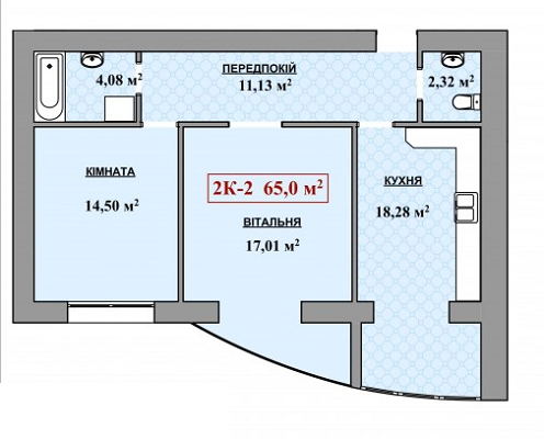 2-кімнатна 65 м² в ЖК Містечко Соборне від 10 700 грн/м², Івано-Франківськ