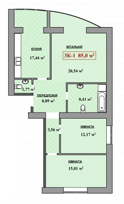 3-кімнатна 85 м² в ЖК Містечко Соборне від 10 700 грн/м², Івано-Франківськ