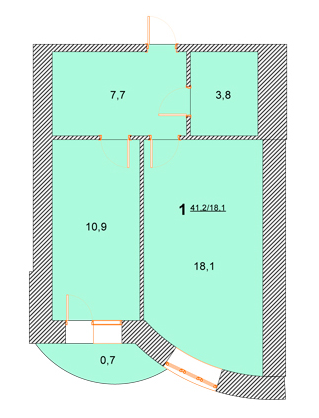 1-кімнатна 41.2 м² в ЖК Лелека від 11 000 грн/м², м. Бориспіль