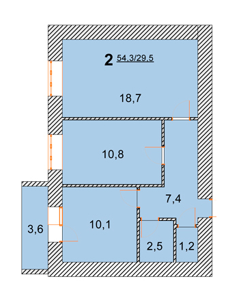 2-комнатная 54.3 м² в ЖК Лелека от 11 000 грн/м², г. Борисполь