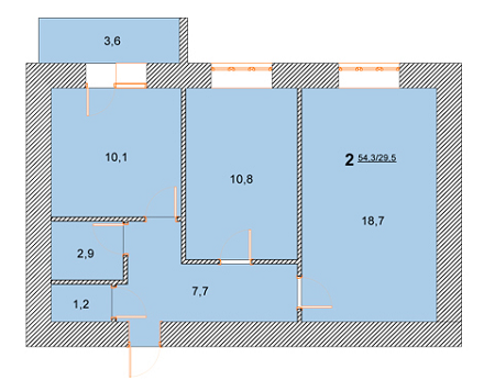 2-комнатная 54.3 м² в ЖК Лелека от 11 000 грн/м², г. Борисполь