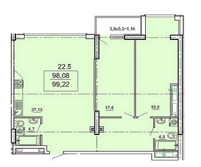 2-комнатная 99.22 м² в ЖК Лимнос от 29 370 грн/м², Одесса