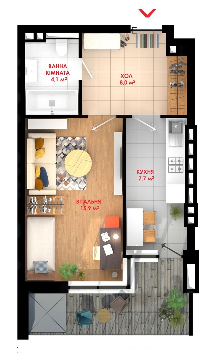 1-комнатная 39 м² в ЖК Львовский Квартал от 25 400 грн/м², Киев