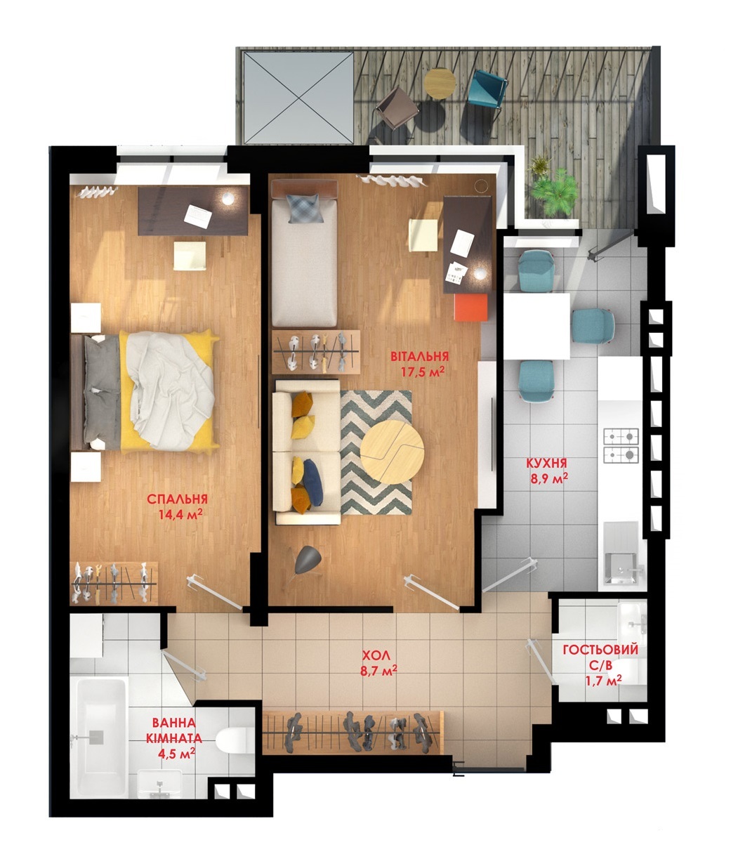 2-кімнатна 57.8 м² в ЖК Львівський Квартал від 24 500 грн/м², Київ