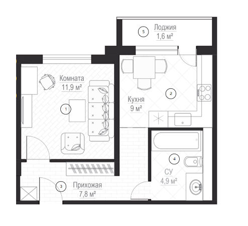 1-комнатная 35.2 м² в ЖК Металлист от 22 300 грн/м², Харьков