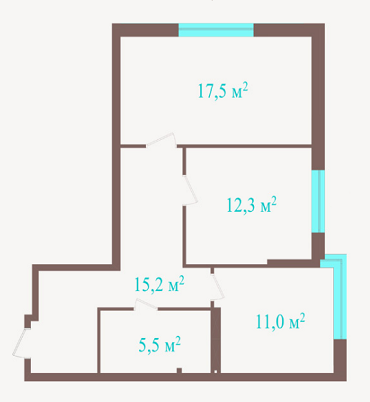 2-кімнатна 61.59 м² в ЖК Метрополія від 28 000 грн/м², Київ