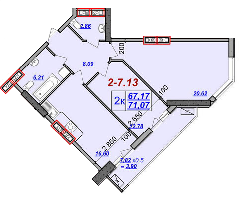 2-кімнатна 71.07 м² в ЖК Мілос від 21 380 грн/м², Одеса