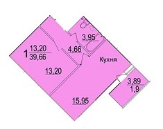 1-комнатная 39.66 м² в ЖК Морской от 13 000 грн/м², г. Южное