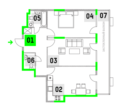 2-комнатная 86.57 м² в ЖК Jack House от 51 990 грн/м², Киев