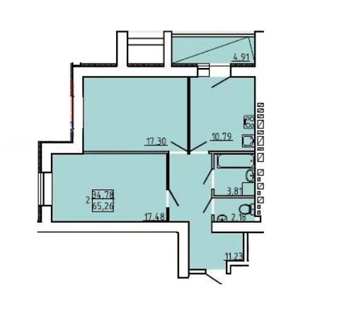 2-комнатная 65.26 м² в ЖК Рогатинский от 15 000 грн/м², Харьков