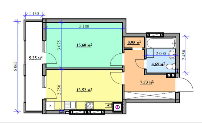 1-кімнатна 47.74 м² в ЖК на вул. Боднарська, 14-16 від забудовника, Львів