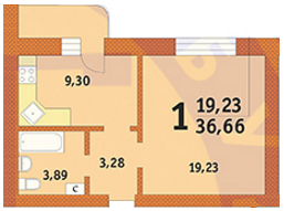 1-комнатная 36.66 м² в ЖК на ул. Володи Дубинина, 5/15, 7/14 от застройщика, Киев