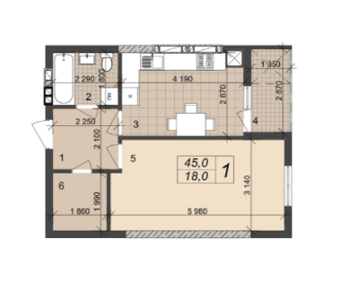 1-комнатная 45 м² в ЖК на ул. Врубеля, 42А от 15 000 грн/м², Львов