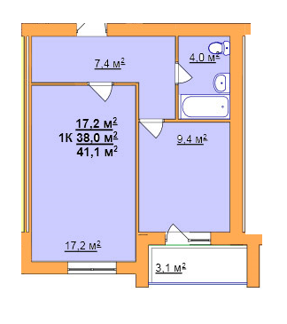 1-комнатная 41.1 м² в ЖК на ул. Джона Леннона, 37 от 15 950 грн/м², Львов