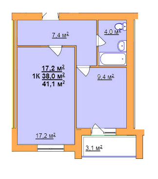 1-кімнатна 41.1 м² в ЖК на вул. Джона Леннона, 37 від 15 950 грн/м², Львів