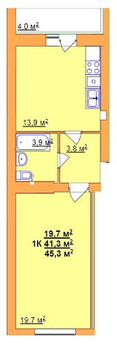 1-комнатная 45.3 м² в ЖК на ул. Джона Леннона, 37 от 15 950 грн/м², Львов