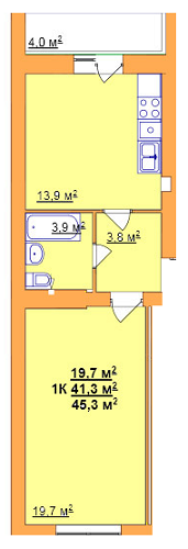 1-кімнатна 45.3 м² в ЖК на вул. Джона Леннона, 37 від 15 950 грн/м², Львів