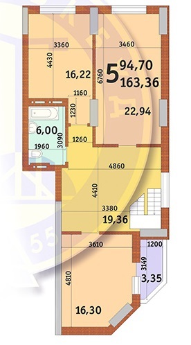 5+ комнат 163.36 м² в ЖК Драгоманова от 19 515 грн/м², Киев
