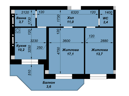 2-комнатная 61.7 м² в ЖК на ул. Кравченко, 8 от застройщика, Львов