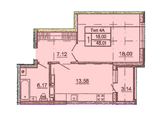 1-кімнатна 48.01 м² в ЖК на вул. Краківська, 27А від 22 000 грн/м², Київ