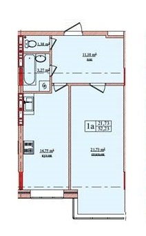 1-комнатная 52.23 м² в ЖК на ул. Нововокзальная, 69-75 от 25 000 грн/м², Киев