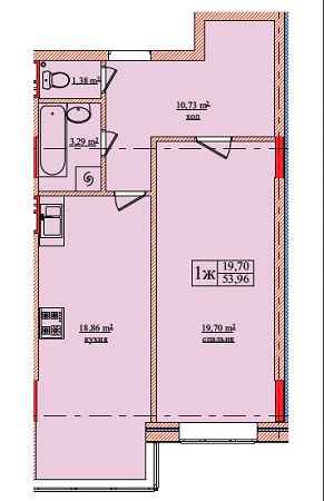 1-комнатная 53.96 м² в ЖК на ул. Нововокзальная, 69-75 от 25 000 грн/м², Киев