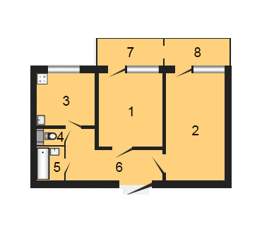 2-комнатная 60.26 м² в ЖК на ул. Октябрьская, 34Б от 16 500 грн/м², г. Вишневое